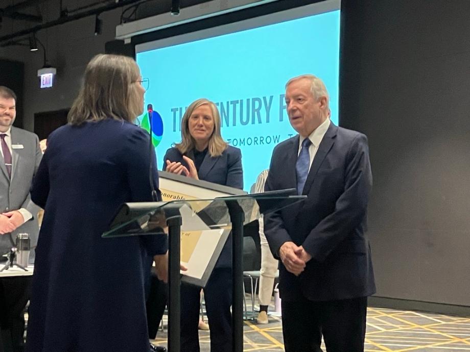 DURBIN RECEIVES PROCLAMATION FROM CHICAGO METROPOLITAN AGENCY FOR PLANNING